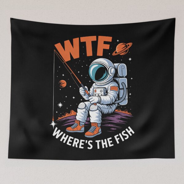 Artikelvorschau, Lustiger Angelliebhaber-Astronaut entworfen und verkauft von DoorwayThreads.