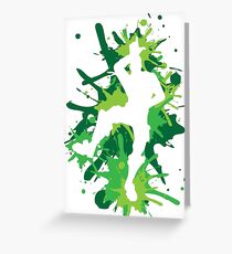 Gaming - L Dance Move - Green Greeting Card