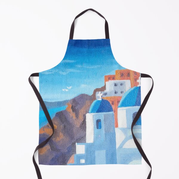 Item preview, Barolo Beach Santorini - Side View of Santorini Blue Dome Church  designed and sold by BiniScenery.