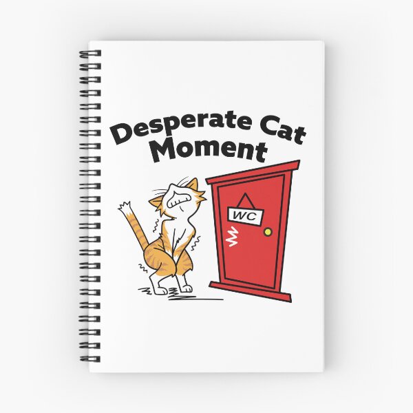 Item preview, Desperate Cat Moment – Funny Bathroom Humor Design designed and sold by AckeeWolf.