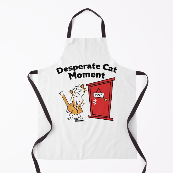 Item preview, Desperate Cat Moment – Funny Bathroom Humor Design designed and sold by AckeeWolf.