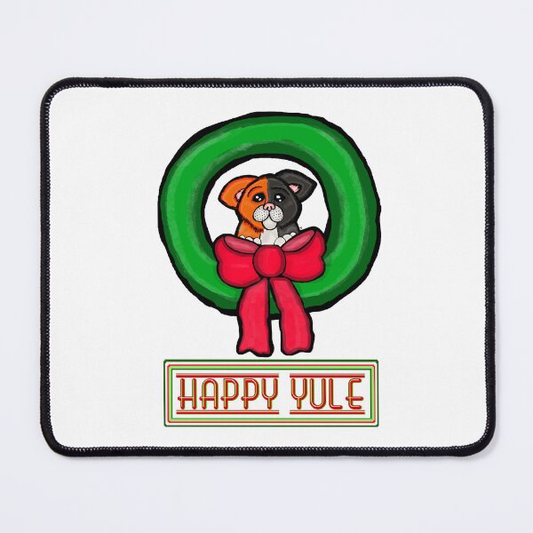 Item preview, Happy Yule Calico Wreath designed and sold by EMJeanmougin.
