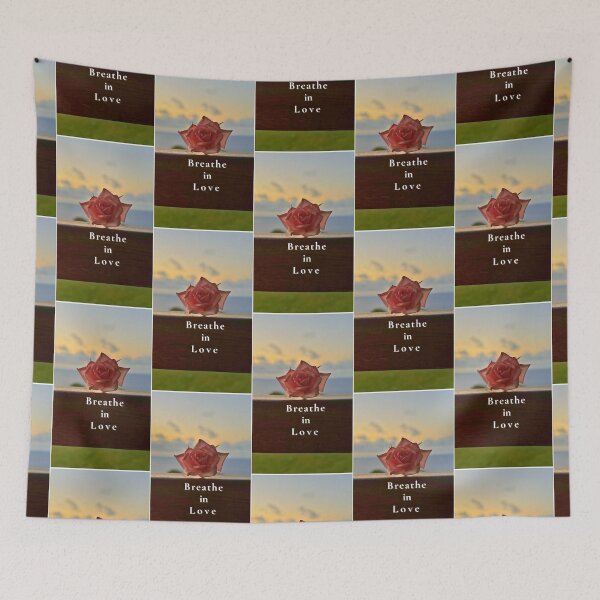 Item preview, Breathe in Love – Rose Sunset Affirmation Art” designed and sold by TrisaThyme.