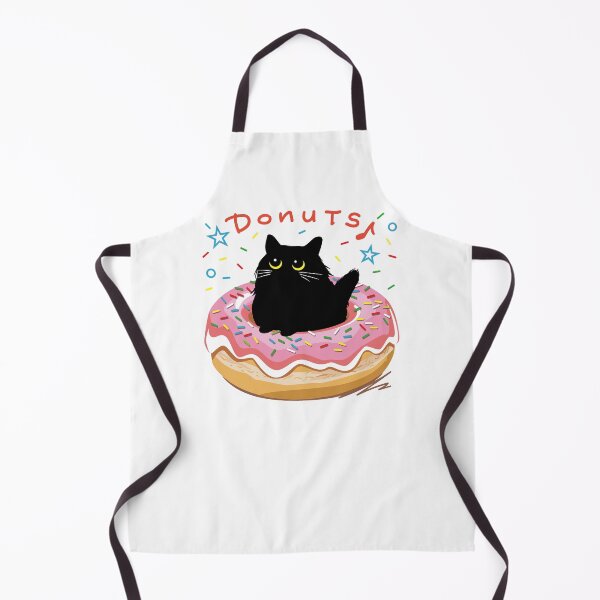 Item preview, Black Cat in Pink Donut – Cute Dessert Lover Design designed and sold by AckeeWolf.