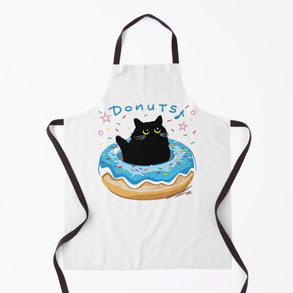 Item preview, Black Cat in Blue Donut – Cute Dessert Lover Design designed and sold by AckeeWolf.