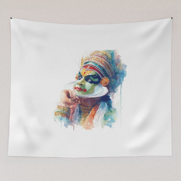 Item preview, Watercolor Kathakali Dancer designed and sold by NAIRVANA.