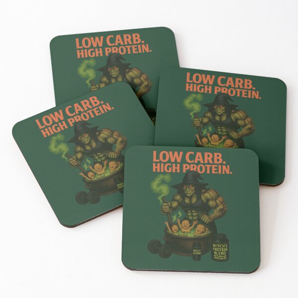 Item preview, Low Carb. High Protein. – Halloween Horror Dark Humor Witch Fitness Parody Artwork designed and sold by SablePL.