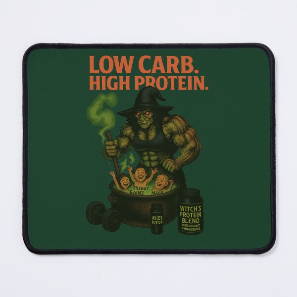 Item preview, Low Carb. High Protein. – Halloween Horror Dark Humor Witch Fitness Parody Artwork designed and sold by SablePL.
