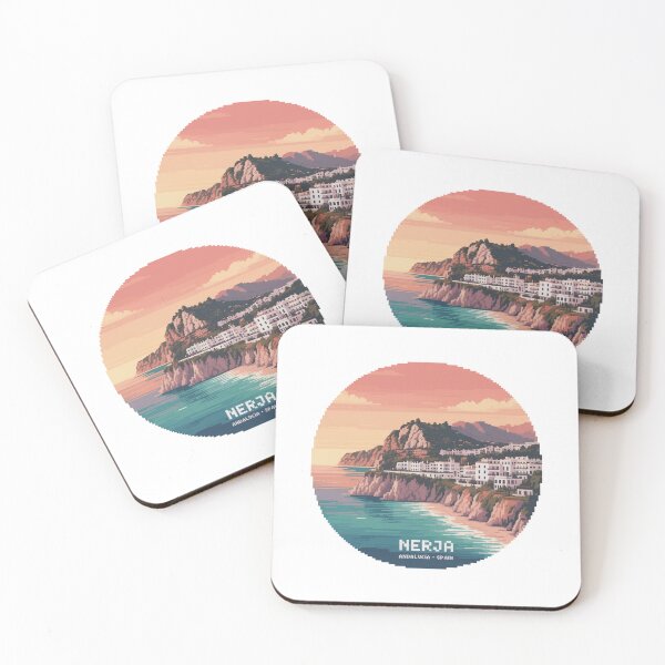 Item preview, Nerja Spain Pixel Art – Retro 8-Bit Coastal Sunset Design | Andalucía Travel Collection designed and sold by CircinusStore.