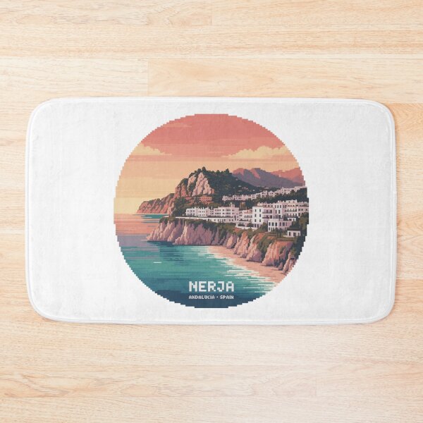 Item preview, Nerja Spain Pixel Art – Retro 8-Bit Coastal Sunset Design | Andalucía Travel Collection designed and sold by CircinusStore.