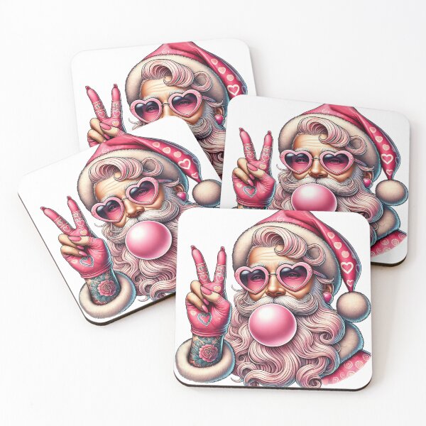 Item preview, Retro Santa Bubble Gum | Santa Christmas Blowing Bubble designed and sold by PixelBlooming.