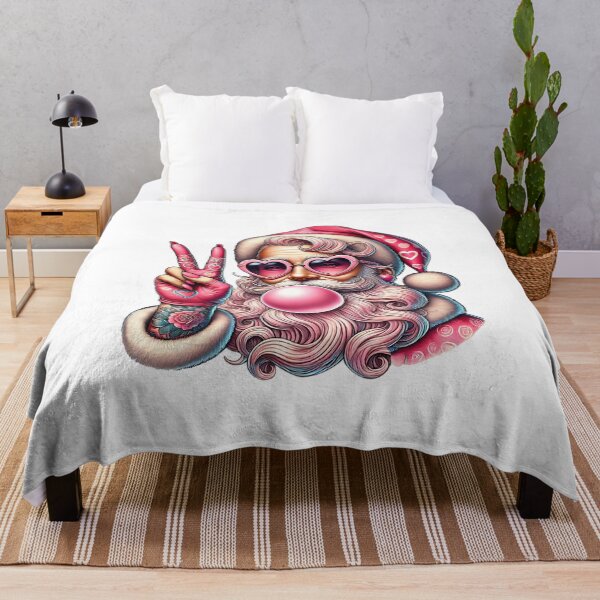 Item preview, Retro Santa Bubble Gum | Santa Christmas Blowing Bubble designed and sold by PixelBlooming.
