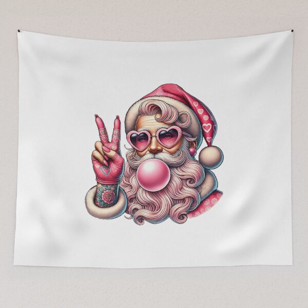 Item preview, Retro Santa Bubble Gum | Santa Christmas Blowing Bubble designed and sold by PixelBlooming.