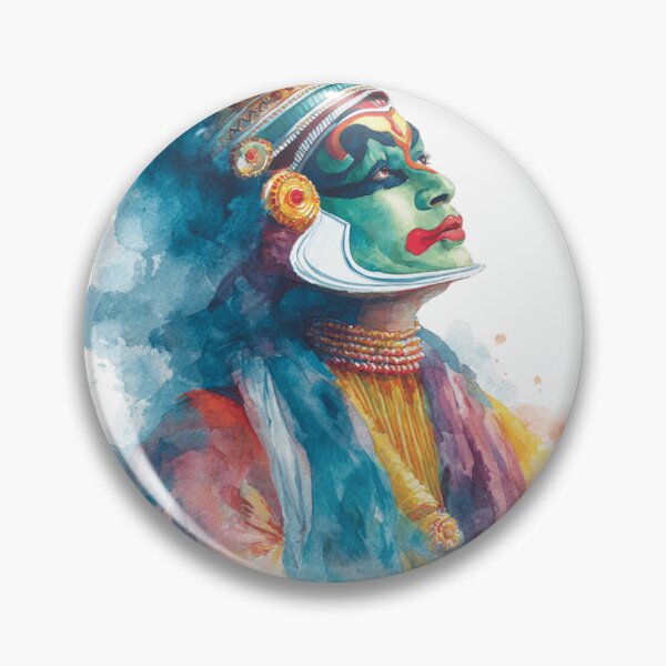 Item preview, Watercolor Kathakali Dancer designed and sold by NAIRVANA.