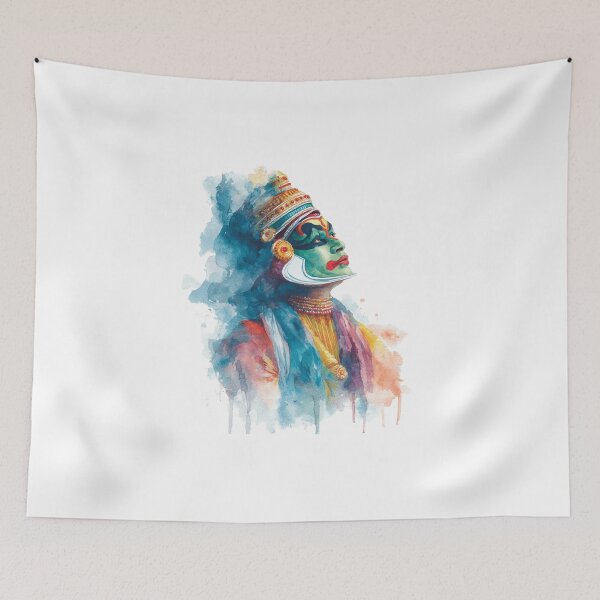 Item preview, Watercolor Kathakali Dancer designed and sold by NAIRVANA.