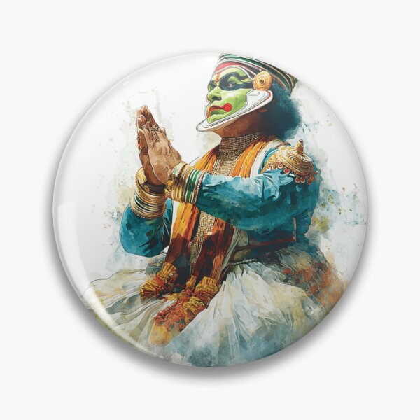 Item preview, Watercolor Kathakali Dancer designed and sold by NAIRVANA.