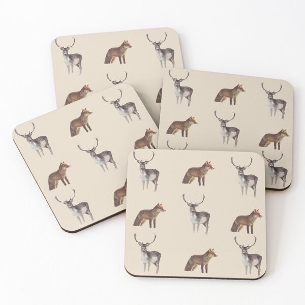 Item preview, Deer and Fox Pattern designed and sold by NicolasGlowArt.