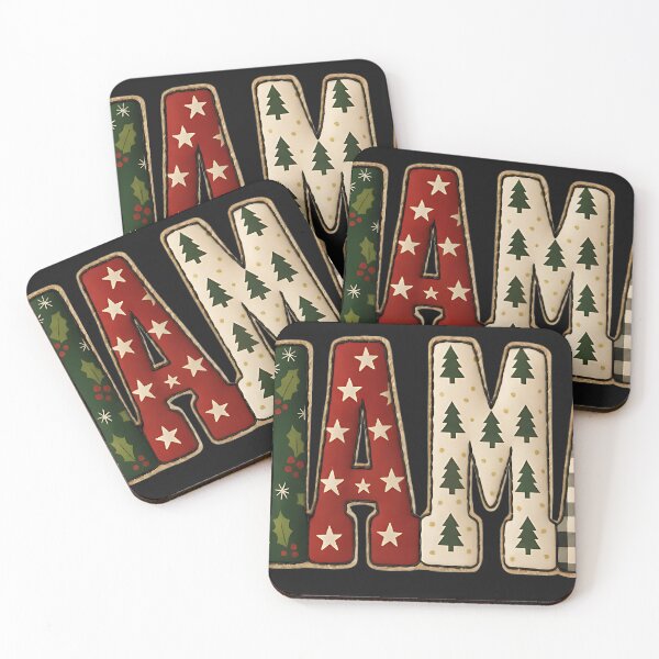 Item preview, Christmas MAMA Letter Design – Festive Holiday Plaid and Tree Pattern Shirt designed and sold by haynescarolex.