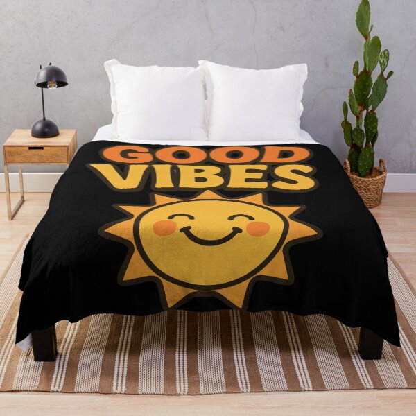 Item preview, Good Vibes Smiling Sun Retro Positive Energy Design designed and sold by graphicnew.