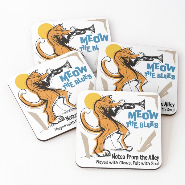 Item preview, Blues Cat in the Alley – Soulful Jazz Trumpet Design designed and sold by AckeeWolf.