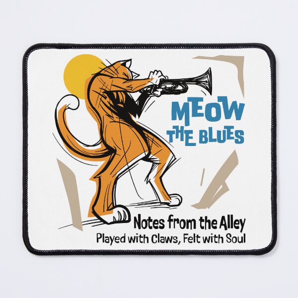 Item preview, Blues Cat in the Alley – Soulful Jazz Trumpet Design designed and sold by AckeeWolf.