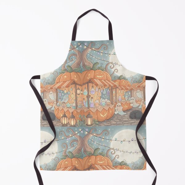 Item preview, Moonlit Pumpkin Street Market – Pastel Witchcore Halloween Art Print designed and sold by Shoppersoul.