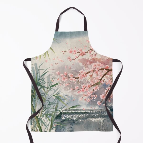 Item preview, Japanese Cherry Blossom & Bamboo Grove Painting designed and sold by Tamas Das.