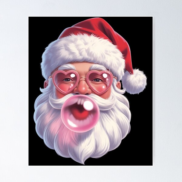 Item preview, Santa Christmas Bubble Gum Pink Sunglasses designed and sold by brynatshop.
