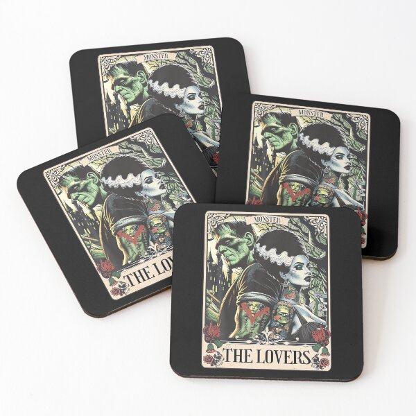 Item preview, The Monster Frankenstein And Bride The Lovers Tarot Card designed and sold by AsiaStokes.