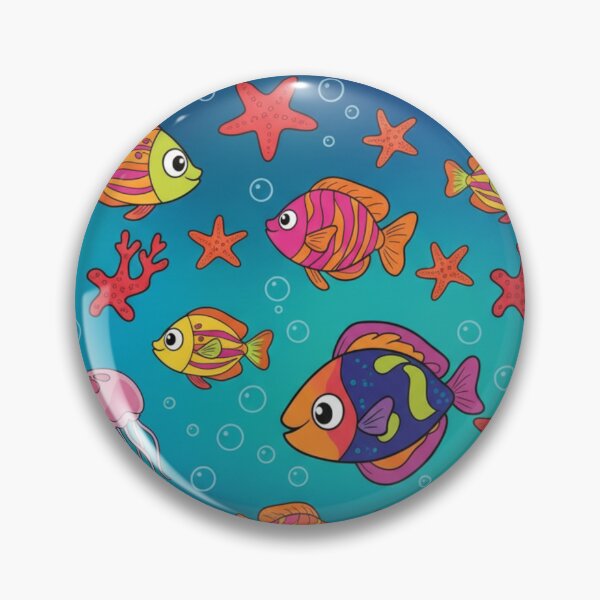 Item preview, Colorful Fish and Sea Life Pattern designed and sold by CARTOON CRAZE.