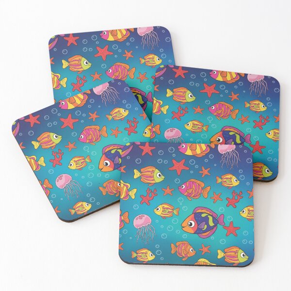 Item preview, Colorful Fish and Sea Life Pattern designed and sold by CARTOON CRAZE.