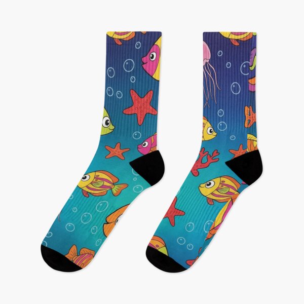 Item preview, Colorful Fish and Sea Life Pattern designed and sold by CARTOON CRAZE.