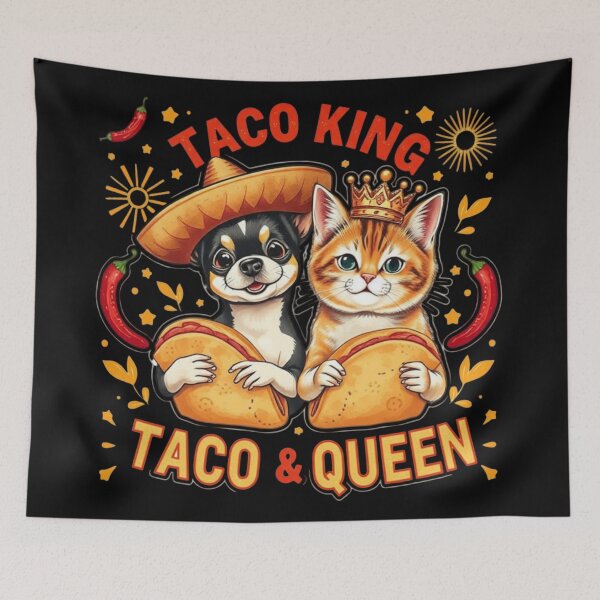 Item preview, Taco King Taco Queen Huggable Sticker designed and sold by Iuqiune.
