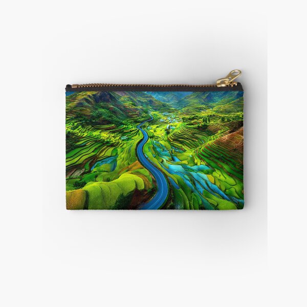 Item preview, Lush Green Terraced Rice Fields and Winding River designed and sold by Artessie.