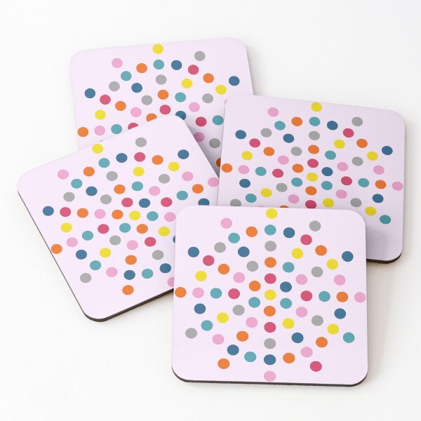 Item preview, Rainbow Polka Dot Circle Pink designed and sold by Shapes-Mania.