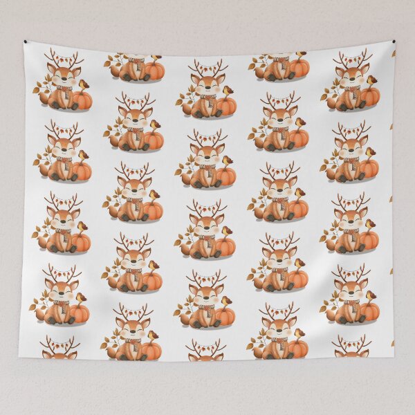 Item preview, baby deer wildlife autumn designed and sold by poonzapoon.