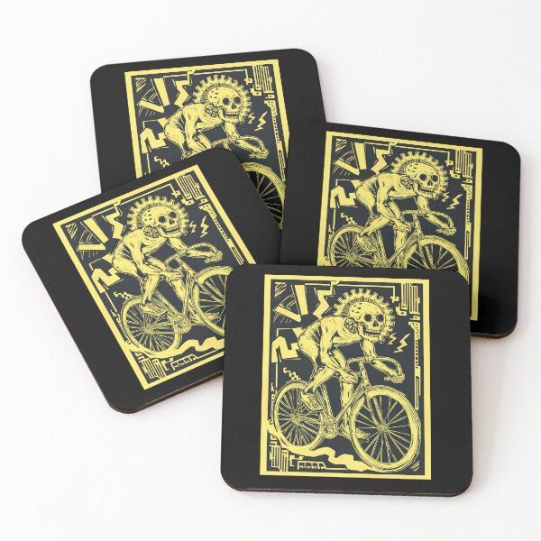 Item preview, FIXIE VIBE – Skeleton Fixed Gear Rider | Punk Skate Cycling Art designed and sold by Absyntart.