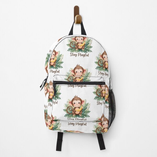 Item preview, Stay Playful – Funny monkey with banana | Good-mood design for optimists designed and sold by ParaSiempreS.