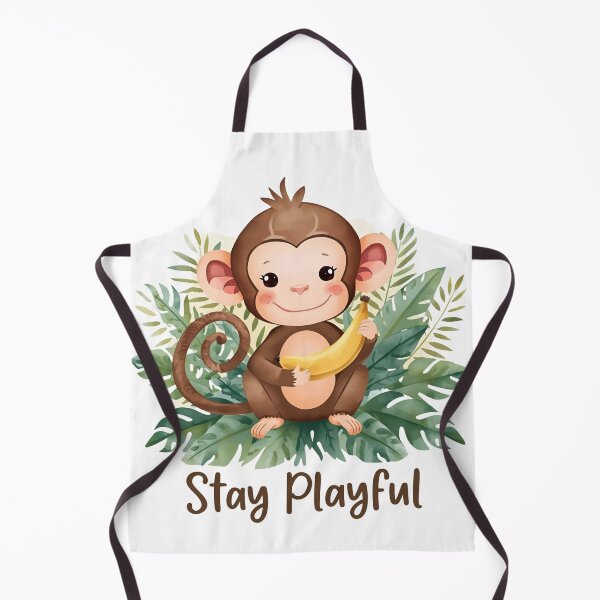 Item preview, Stay Playful – Funny monkey with banana | Good-mood design for optimists designed and sold by ParaSiempreS.