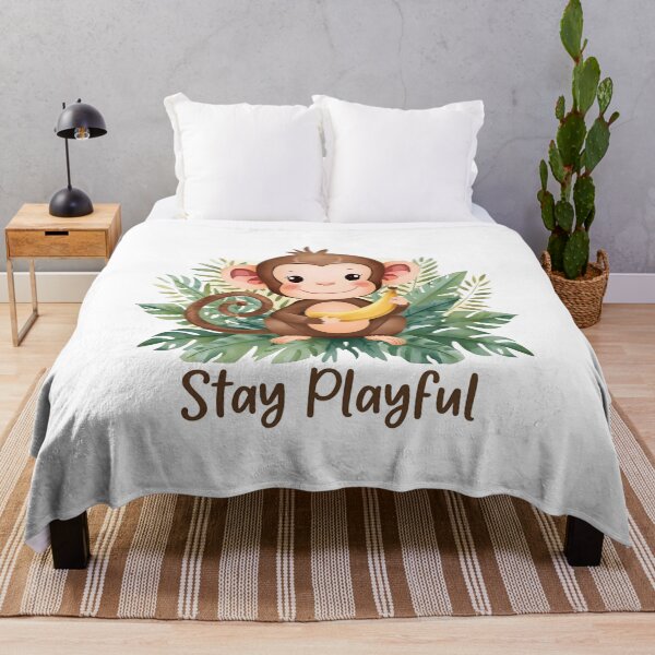 Item preview, Stay Playful – Funny monkey with banana | Good-mood design for optimists designed and sold by ParaSiempreS.
