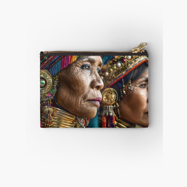 Item preview, A Woman with  Carnival Face Art with Feathers and Colors designed and sold by Artessie.