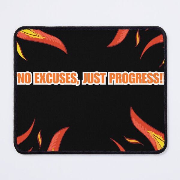Item preview, "No excuses, Just progress!! ??| Motivational Gym & Hustle Quote Design designed and sold by RileyAJ.