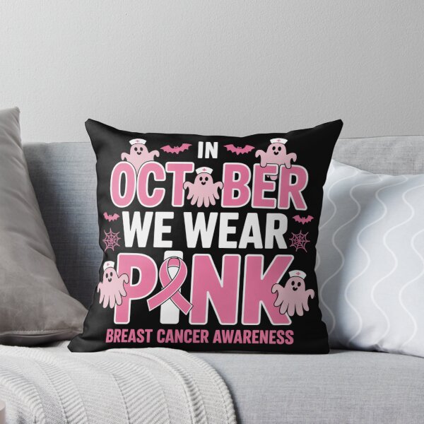 Item preview, In October We Wear Pink - Breast Cancer Awareness Halloween Ghosts designed and sold by RDRdesign.