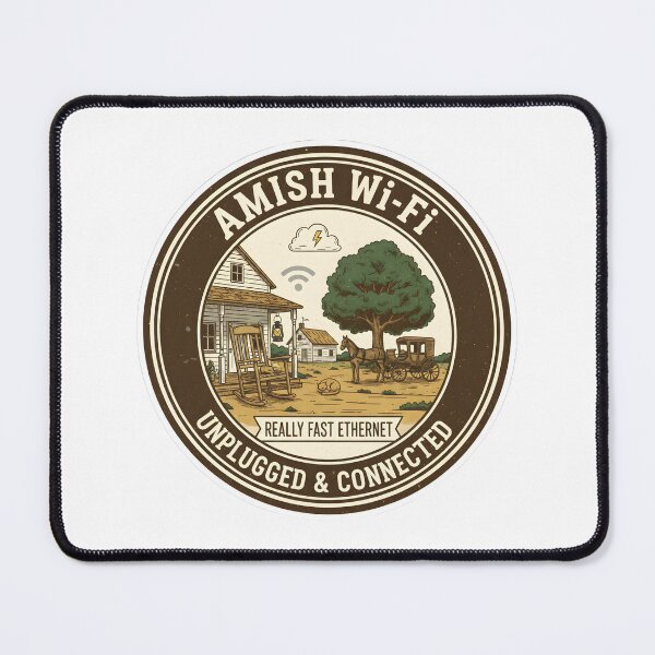 Item preview, Amish Wi-Fi - Unplugged & Connected - Funny Low-Tech Farm Life Design designed and sold by RedDelaney.
