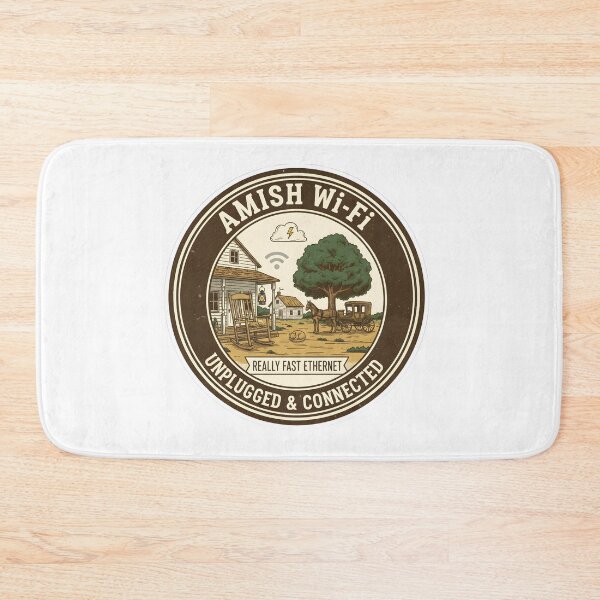 Item preview, Amish Wi-Fi - Unplugged & Connected - Funny Low-Tech Farm Life Design designed and sold by RedDelaney.