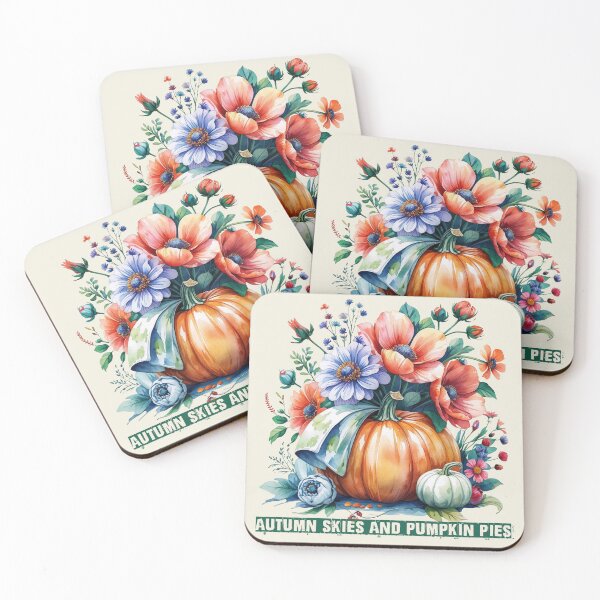 Item preview, Cute Fall Vibe Floral Pumpkin Art for Halloween, Autumn Season and thanksgiving  designed and sold by RSDigitalPrintDesign.