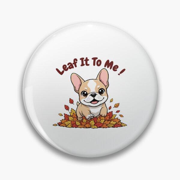 Artikelvorschau, Leaf It To Me Französische Bulldogge Hund läuft in Herbstblättern süßer Herbst entworfen und verkauft von The Real Life Symphony.