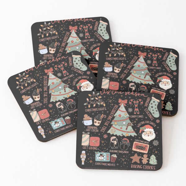 Item preview, Tis The Season Christmas Activities Retro Holiday Illustration designed and sold by wayejgo.