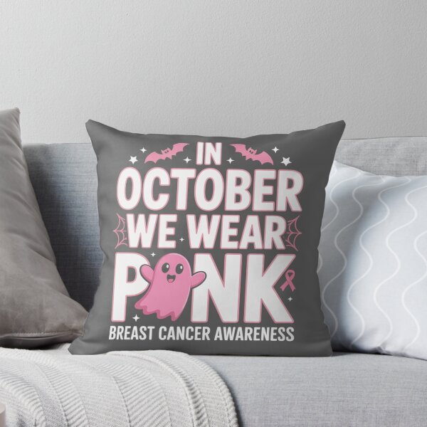 Item preview, Halloween Breast Cancer Support Shirt with Nurse Ghosts in Pink designed and sold by RDRdesign.