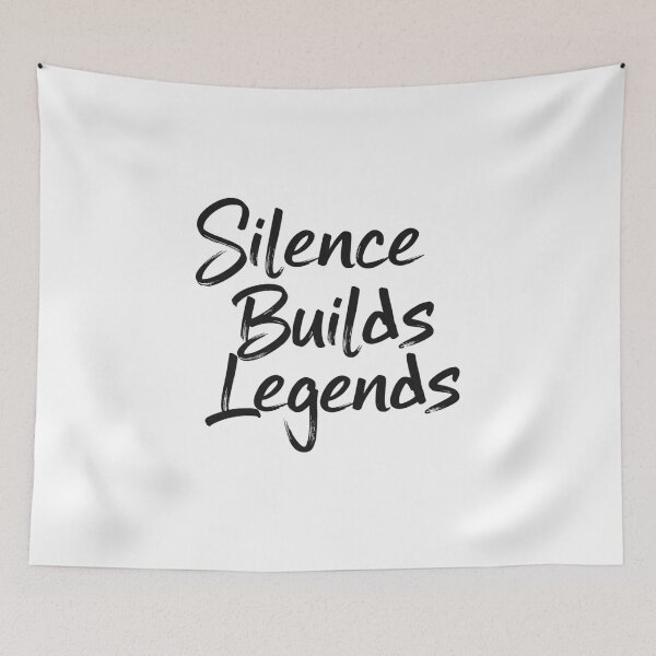 Item preview, Silence Builds Legends – Bold Graffiti Brush Script | Minimal Streetwear Quote designed and sold by Happyfreedom.